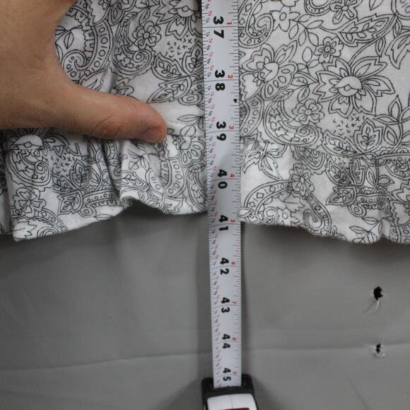 Eileen West Medium Maxi Paisley Floral Long Sleeve White Nightgown Cottagecore - Picture 11 of 11